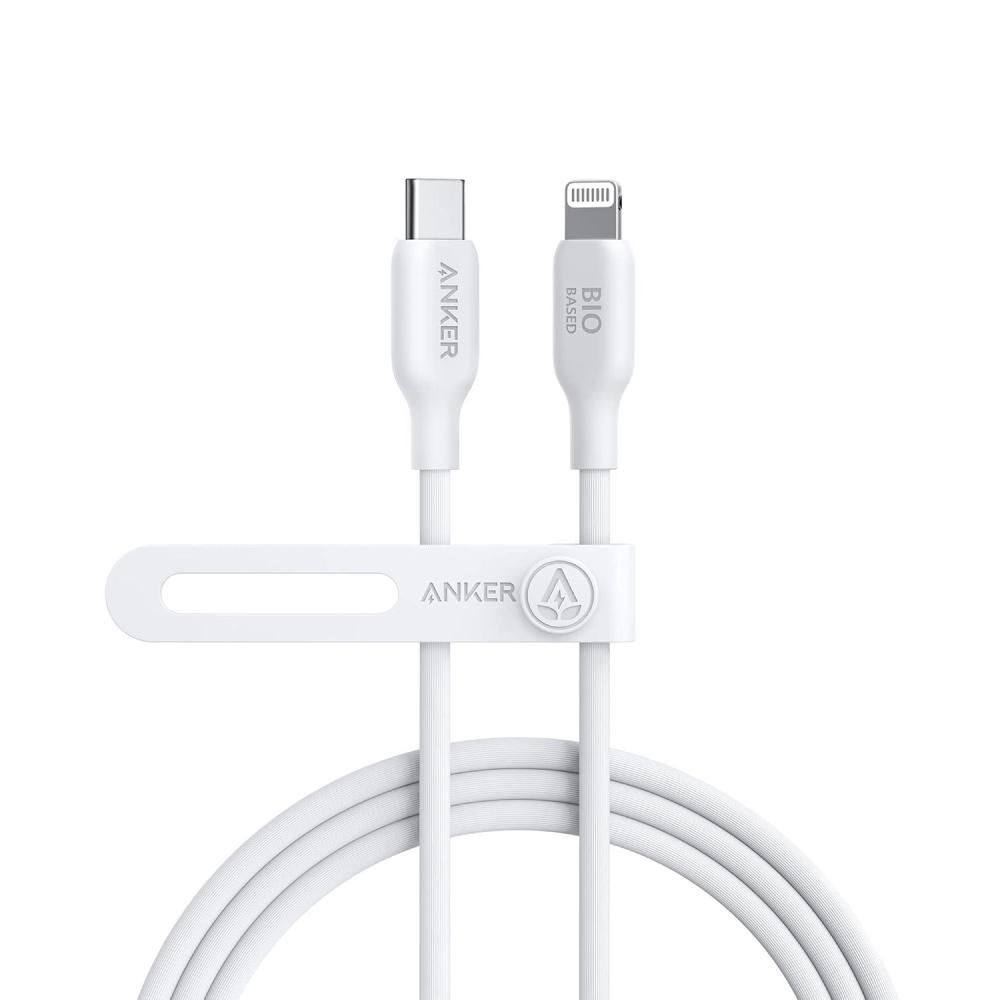 imageAnker iPhone USB C to Lightning Cable 541 MFi Certified Cable 6ft BioBased Fast Charging Cable for iPhone 13 13 Pro 12 11 X XS XR 8 Plus Charger Not Included Aurora WhiteWhite Aurora