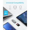 2-in-1 Anker USB-C Card Reader – Memory Card Reader for DXC, SDHC, SD, MMC, RS-MMC, Micro SDXC, Micro SD, Micro SDHC and UHS-I Cards with USB-C on The Go