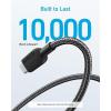 ANKER cable USB C, 180cm, lot de 2 câbles de charge USB A vers USB C, câble de charge USB A vers USB C, charge rapide pour iPhone 16/15, Samsung Galaxy Note 10 Note 9/S10+ S10, LG V30 (Noir)(90 cm)