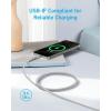 ANKER cable USB C, 180cm, lot de 2 câbles de charge USB A vers USB C, câble de charge USB A vers USB C, charge rapide pour iPhone 16/15, Samsung Galaxy Note 10 Note 9/S10+ S10, LG V30 (Noir)(6ft)