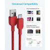 ANKER cable USB C, 180cm, lot de 2 câbles de charge USB A vers USB C, câble de charge USB A vers USB C, charge rapide pour iPhone 16/15, Samsung Galaxy Note 10 Note 9/S10+ S10, LG V30 (Noir)(3ft)