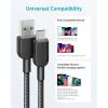 ANKER cable USB C, 180cm, lot de 2 câbles de charge USB A vers USB C, câble de charge USB A vers USB C, charge rapide pour iPhone 16/15, Samsung Galaxy Note 10 Note 9/S10+ S10, LG V30 (Noir)(90 cm)