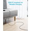 ANKER cable USB C, 180cm, lot de 2 câbles de charge USB A vers USB C, câble de charge USB A vers USB C, charge rapide pour iPhone 16/15, Samsung Galaxy Note 10 Note 9/S10+ S10, LG V30 (Noir)(300 cm)