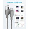 ANKER cable USB C, 180cm, lot de 2 câbles de charge USB A vers USB C, câble de charge USB A vers USB C, charge rapide pour iPhone 16/15, Samsung Galaxy Note 10 Note 9/S10+ S10, LG V30 (Noir)(10ft)