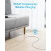 ANKER cable USB C, 180cm, lot de 2 câbles de charge USB A vers USB C, câble de charge USB A vers USB C, charge rapide pour iPhone 16/15, Samsung Galaxy Note 10 Note 9/S10+ S10, LG V30 (Noir)(10ft)
