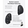 Anker 2.4G Wireless Ergonomic Vertical USB Mouse with 3 Adjustable DPI Levels 800/1200/1600 and 5 Side Controls
