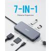 Anker 7 in 1 Hub with USB-C Power Delivery Port 60W Passthrough, 1 x 1 Gbps Ethernet Port, 1 x HDMI 4K, 2 x USB 3.0 and SD/microSD Card Readers for MacBook Pro 2016/2017/2018, Chromebook, XPS