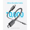 Anker Cable, 2-in-1 USB C to USB C Braide Cable 140W Max, Fast Charging for iPhone 17/16/16 Pro Max/15 Series, MacBook Air/Pro,and More (1.8 m, Black)(Black)