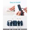 Anker Cable Management, Magnetic Cable Holder, Desktop Cable Ties, 5 Clips for Lightning Cable, USB-C Cable, Micro Cable, Wood Glue, Marble, Metal and Glass (Blue)