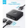 Anker HDMI Switch 4K@60Hz Two-way Switch, 2 in 1 Output with Smooth Finish, Supports HDR, 3D, Dolby, Compatible with Laptops, PC, Xbox Series, PS5/PS4, Projector, etc.(2 in 1)