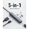 Anker Hub Adapter, 5 in 1 USB C Adapter with USB C 4K to HDMI, Ethernet Port, 3 USB 3.0 Ports, for MacBook Pro, iPad Pro, XPS, Pixelbook, etc