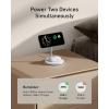 Anker Induction Charger iPhone Charging Base 15W, Adjustable Stand 2-in-1, USB-C Cable 1.5m, Dual LED, Ultra Fast MagSafe for iPhone Series 17/16 and 5W for AirPods (No AC Adapter)(White1)
