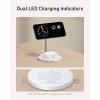 Anker Induction Charger iPhone Charging Base 15W, Adjustable Stand 2-in-1, USB-C Cable 1.5m, Dual LED, Ultra Fast MagSafe for iPhone Series 17/16 and 5W for AirPods (No AC Adapter)(White1)