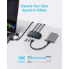 Anker KVM switch allows switching between 2 computers with a single click.With 2-in-1 USB-A cable and 3 USB 3.0 ports, it ensures fast transfer for computers, keyboards, mice, and more