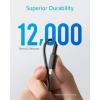 Anker [MFi Certified] PowerLine II Lightning Cable 30 cm – The new indestructible cable for iPhone X / 8/8 Plus / 7/7 Plus / 6/6 Plus / 5S / C and iPad(Black)