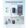 Anker Nano External Battery 10000mAh with Retractable InstaCord Cable 70cm, Compact Power Bank 45W Max Power Bank, Smart Display, for iPhone 17 Pro Max, iPad, Galaxy, Pixel(Black)