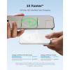 Anker Nano Qi2 Certified External Battery 15W Magnetic Ultra-Thin 5000 mAh, Fast, Ergonomic and MagSafe Compatible, Only for iPhone 17 Pro Max/16/15/14(white)