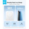 Anker Nano Qi2 Certified External Battery 15W Magnetic Ultra-Thin 5000 mAh, Fast, Ergonomic and MagSafe Compatible, Only for iPhone 17 Pro Max/16/15/14(white)