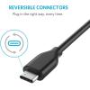 Anker [Pack of 3] PowerLine USB C to USB 3.0 Cables with 56k Ohm Resistance for USB Type C Devices (Samsung Galaxy S9/8/8, New MacBook, Sony XZ, LG V20/G5/6, Google Pixel…)