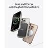 Anker Phone Case for iPhone 16 Pro – Military Grade Textured Matte Magnetic Drop Protection Case – Slim Shockproof Protective Case (Rose Gold)(vert)