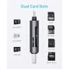 Anker PowerExpand+ 2-in-1 USB 3.0 USB 3.0 Memory Card Reader with Dual Connectors, for SDXC, SDHC, SD, MMC, RS-MMC, Micro SDXC, Micro SD, Micro SDHC and UHS-I Cards