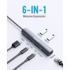 Anker PowerExpand Hub 6 in 1 Power Delivery 65W HDMI 4K Ethernet 1Gbps USB-C 2 USB 3.0 Data Ports Compatible with MacBook Pro, MacBook Air, iPad Pro, XPS