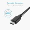 Anker PowerLine Câble USB C vers USB 3.0 avec Résistance 56k ohms [3 m] pour Appareils USB Type C (nouveau MacBook, ChromeBook Pixel, Nexus 5X/6P, Nokia N1, OnePlus 2, Galaxy S8/+, MacBook …)(Noir)