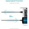 Anker PowerLine Câble USB C vers USB 3.0 avec Résistance 56k ohms [3 m] pour Appareils USB Type C (nouveau MacBook, ChromeBook Pixel, Nexus 5X/6P, Nokia N1, OnePlus 2, Galaxy S8/+, MacBook …)(Noir)
