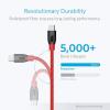 Anker Powerline+ USB Type C Cable 90cm Nylon Braided to USB 3.0 Extra Strong for Devices (Samsung Galaxy S8/S8+, S9, iPhone 16, New MacBook, Huawei P10, Google Pixel, Nexus 6P.)(Red)