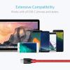Anker Powerline+ USB Type C Cable 90cm Nylon Braided to USB 3.0 Extra Strong for Devices (Samsung Galaxy S8/S8+, S9, iPhone 16, New MacBook, Huawei P10, Google Pixel, Nexus 6P.)(Red)
