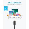 Anker Premium Lightning Cable Nylon MFi Certified for iPhone Charger iPhone 14/14 Plus/14 Pro Max/14 Plus/14 Plus/13/12, iPad Pro Air [2-Pack] (1m)(2-Black)