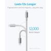 Anker Premium Lightning Cable Nylon MFi Certified for iPhone Charger iPhone 14/14 Plus/14 Pro Max/14 Plus/14 Plus/13/12, iPad Pro Air [2-Pack] (1m)(Silver)