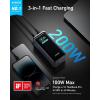 Anker Prime Power Bank, 20000mAh Portable Charger with 200W Output, Smart Digital Display, 2 USB-C Ports and 1 USB-A Compatible with iPhone 14/13, Samsung, MacBook, Dell, etc.(Black)