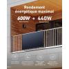 Anker SOLIX RS40P Balcony Panel Set, Individual Set without Fixing, Smooth Appearance in Black, Photovoltaic Solar Panel 1×440 W, IBC Module Type N Type, 22.7% Efficiency, Wi-Fi Inverter 600 W