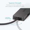 Anker USB 3.0 HUB POWERED VERY SLIM & VERY LIGHT 4 Ports, Ultra Slim for MacBook, Mac Pro/Mini, iMac, Surface Pro, XPS, Laptop, USB Flash Drives, Portable Hard Drives and More(20cm)