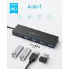 Anker USB C Hub, Macbook Pro Adapter with Multiple USB 3.0 Ports, OTG 5Gbps Ultra Thin 8 Inch Cable, for MacBook, Mac Pro, Mac Mini, iMac, Surface Pro, XPS, PC, USB Flash Drive, Portable Hard Drive(60cm)