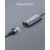 Anker USB C to 2.5Gbps Ethernet Adapter, Portable Aluminum PowerExpand USB C to Gigabit Ethernet Adapter for MacBook Pro, MacBook Air, iPad Pro 2021 and Later, XPS