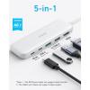 Anker USB Hub, 332 USB C Hub 5 in 1 with 4K HDMI Display, 5Gbps Data Port and 2 USB A Ports for MacBook Pro, MacBook Air, Dell XPS, Lenovo Thinkpad, HP Laptops and More(white)