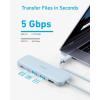 Anker USB Hub, 332 USB C Hub 5 in 1 with 4K HDMI Display, 5Gbps Data Port and 2 USB A Ports for MacBook Pro, MacBook Air, Dell XPS, Lenovo Thinkpad, HP Laptops and More(Blue)