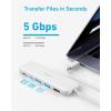 Anker USB Hub, 332 USB C Hub 5 in 1 with 4K HDMI Display, 5Gbps Data Port and 2 USB A Ports for MacBook Pro, MacBook Air, Dell XPS, Lenovo Thinkpad, HP Laptops and More(white)