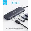 Anker USB Hub, 332 USB C Hub 5 in 1 with 4K HDMI Display, 5Gbps Data Port and 2 USB A Ports for MacBook Pro, MacBook Air, Dell XPS, Lenovo Thinkpad, HP Laptops and More(Black)