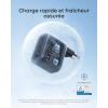 Anker USB-C Nano Charger, 3 Port Type C Charger, Fast Charging with 70W UltraFast Output, Compact and Stylish for iPhone 17/16/15, MacBook Air, iPad, Pixel, Galaxy, and More (Cable Included)(Black)