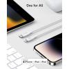 Anker iPhone USB C to Lightning Cable, 541 MFi Certified Cable 6ft, Bio-Based Fast Charging Cable for iPhone 13 13 Pro 12 11 X XS XR 8 Plus (Charger Not Included), Aurora White(White Aurora)