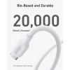 Anker iPhone USB C to Lightning Cable, 541 MFi Certified Cable 6ft, Bio-Based Fast Charging Cable for iPhone 13 13 Pro 12 11 X XS XR 8 Plus (Charger Not Included), Aurora White(White Aurora)