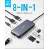 USB C Hub Anker,PowerExpand 8-in-1 USB C Adapter,with Dual HDMI 4K,100W Power Delivery,1GB/s Ethernet,2 USB 3.0,SD Card Reader,for MacBook Pro and More