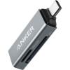2-in-1 Anker USB-C Card Reader – Memory Card Reader for DXC, SDHC, SD, MMC, RS-MMC, Micro SDXC, Micro SD, Micro SDHC and UHS-I Cards with USB-C on The Go