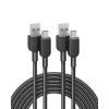 ANKER cable USB C, 180cm, lot de 2 câbles de charge USB A vers USB C, câble de charge USB A vers USB C, charge rapide pour iPhone 16/15, Samsung Galaxy Note 10 Note 9/S10+ S10, LG V30 (Noir)(300 cm)