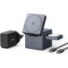 Anker 3 in 1 Charging Cube with MagSafe Charger, 15W Max Wireless Charging Power, Compatible with iPhone 17/16/15/14 Series, Apple Watch Series 1-7/SE, and AirPods Pro (Including 30W
