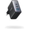 Anker 736 USB C Charger 100W (Nano II), Fast Compact 3 Ports for MacBook Pro/Air, Google Pixelbook, ThinkPad, Dell XPS, iPad, Galaxy S23/S22, iPhone 16/16 Plus/16 Pro Max/15/14/13, and More(Black)