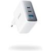 Anker 736 USB C Charger 100W (Nano II), Fast Compact 3 Ports for MacBook Pro/Air, Google Pixelbook, ThinkPad, Dell XPS, iPad, Galaxy S23/S22, iPhone 16/16 Plus/16 Pro Max/15/14/13, and More(white)
